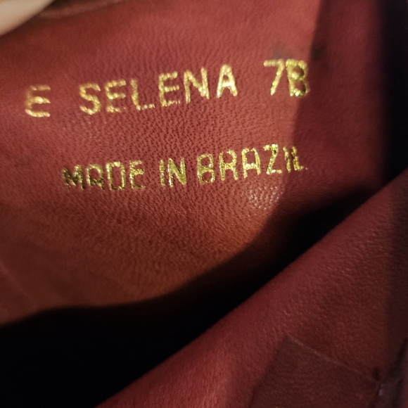 Vintage NINE WEST Suede Knee High Low Heel Boots In Burgundy Red. Size 7 - Picture 2 of 16